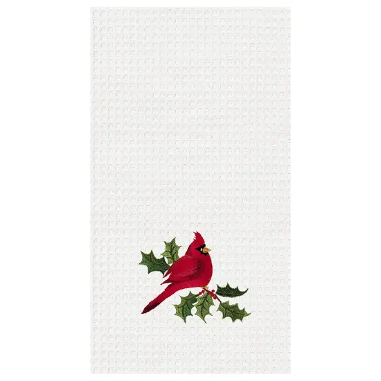 Cardinal Waffle Weave Cotton Kitchen Towel {1}
