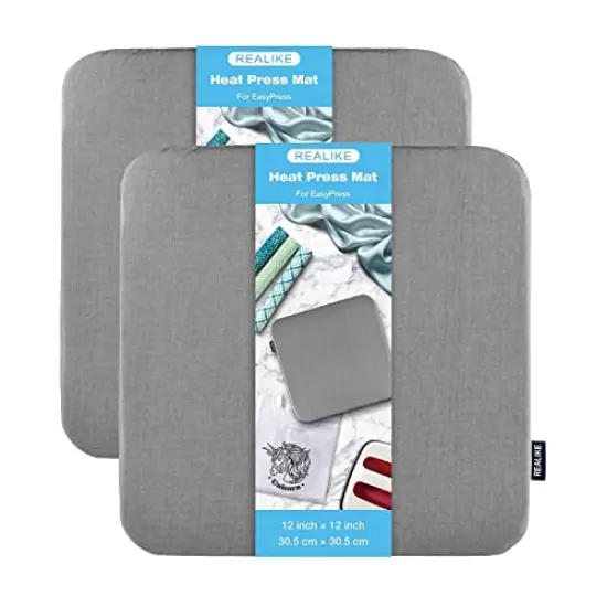 2 PACK Heat Press Mat for Cricut Easypress 2/Cricut Easypress(12X12 inch, 2 Mats), Easy Press Mat for HTV Craft Vinyl Ironing Insulation Transfer Projects {2}