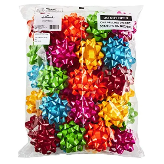 Hallmark Bright Gift Bow Assortment (36 Bows) Red, Pink, Orange, Green, Teal, Yellow for Birthdays, Weddings, Baby / Bridal Showers, Christmas, Hanukkah {2}