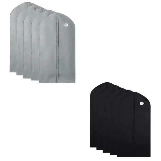 40inch Breathable Dress Coat Garment Bag 5pcs Grey {2}