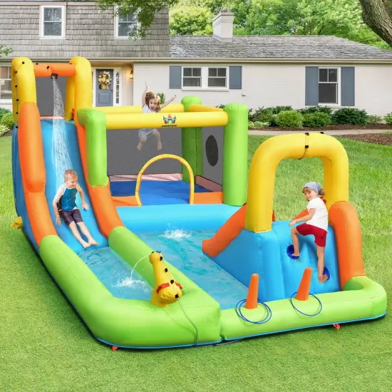 Inflatable Water Slide Park Bounce House {2}