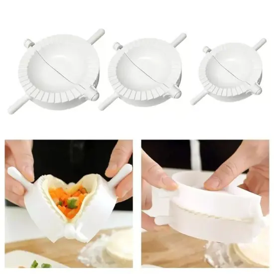 Kitcheniva 3Pcs DIY Dumpling Maker Press Empanada Mold Tool Set {2}