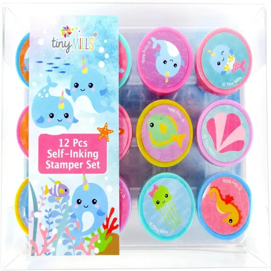 TINYMILLS 12 Pcs Narwhal Stamp Kit {1}