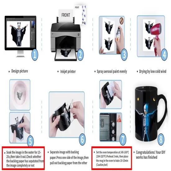 Glow In Dark Inkjet Waterslide Decal Paper (Blue Light）10 sheets 8.5"x11 {3}