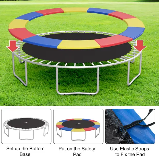 Universal Spring Cover Trampoline Replacement Safety Pad Multicolored {5}