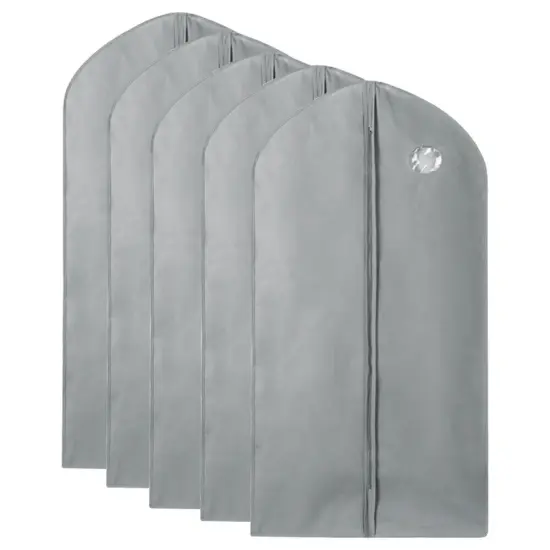 50inch Breathable Dress Coat Garment Bag 5pcs Grey {1}