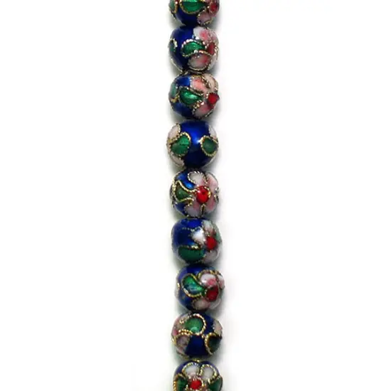 6 Packs of 8mm x 8mm Cloisonne Bead 8 Inch Strand {1}