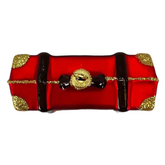 England Travel Suitcase Polish Glass Christmas Ornament {2}