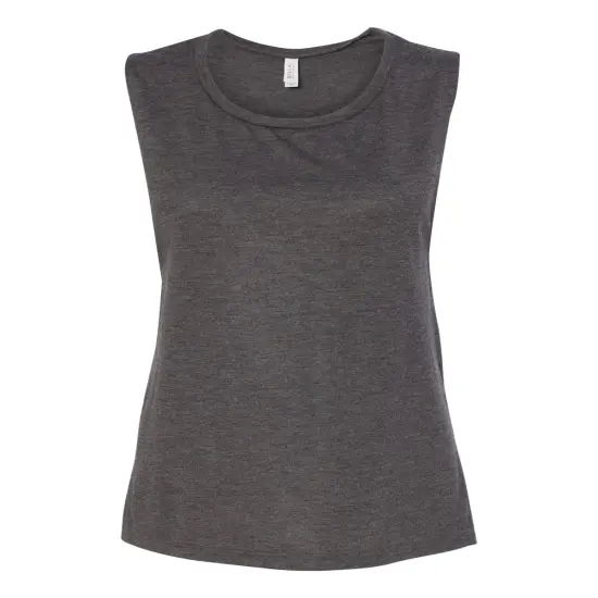 BELLA + CANVAS&reg; Women's Flowy Scoop Muscle Tank - 8803 Dark grey heather {1}