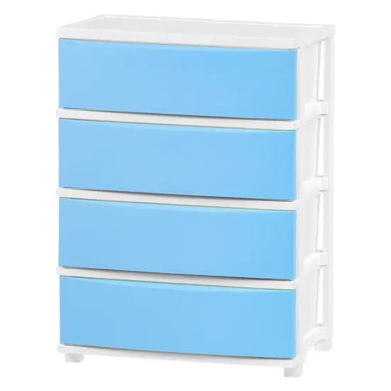 IRIS USA Plastic 4 Drawer Storage Cart, Organizer Unit for Bedroom, Closet, Kitchen, Bathroom, Laundry Room, Dorm {1}