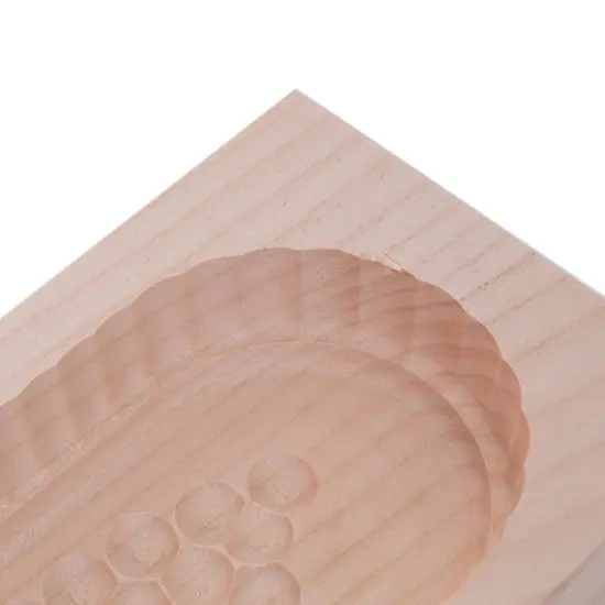 Hard Carved Wooden Round Butter Mold Assorted Patterns Medium 8 Oz {4}