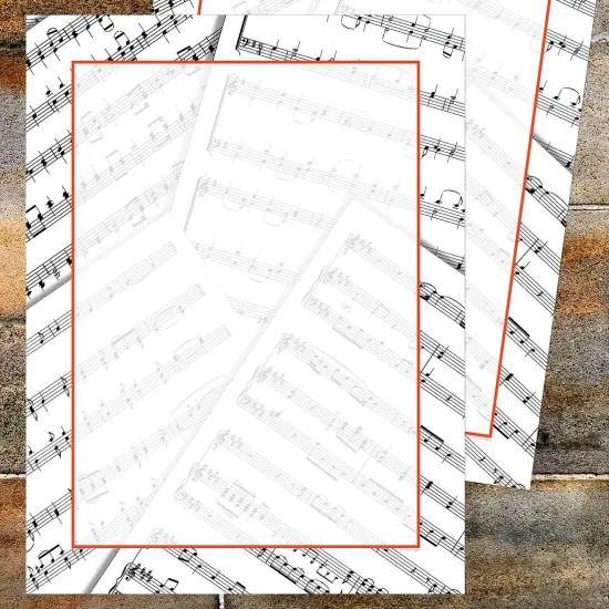 Great Papers! Sheet Music Stationery Letterhead, Invitations and Announcements, Printer Friendly, 8.5"x11", 80 Pack {3}