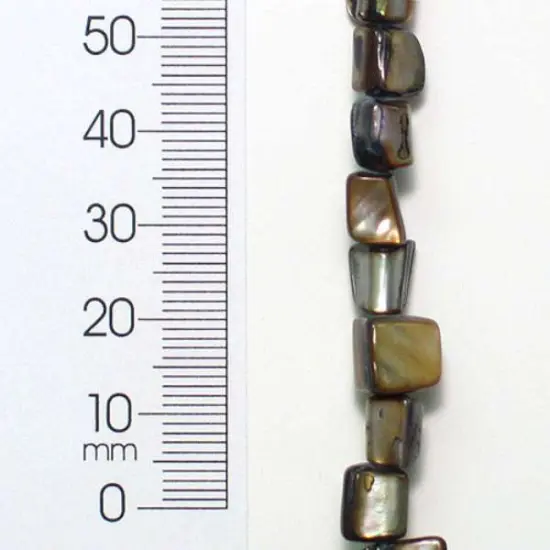 6 Packs of Tinted Shell Nugget Beads - Slate - 2 x 8" Strand {1}