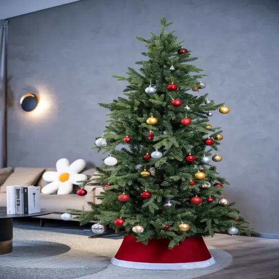 Northlight 25" Red Santa Suit Round Christmas Tree Collar {7}