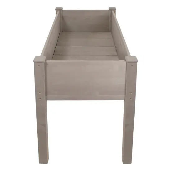 Northlight 4ft Brown Wood Raised Garden Bed Planter Box with Liner {5}