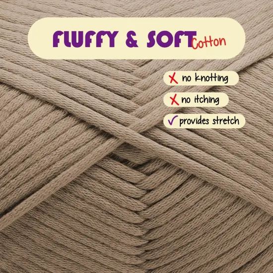 Hearth & Harbor Cotton Yarn Skeins Coffee {2}