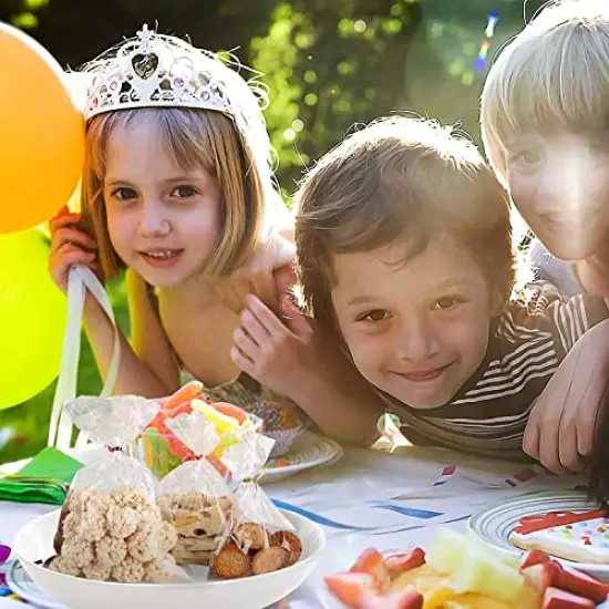 200 Pcs 10 in x 6 in(1.4mil.) Clear Flat Cello Cellophane Treat Bags Good for Bakery, Cookies, Candies,Dessert with five random color Twist Ties! {3}