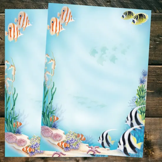 Great Papers! Sea Life Stationery Letterhead, Invitations and Announcements, Printer Friendly, 8.5"x11", 80 Pack {3}