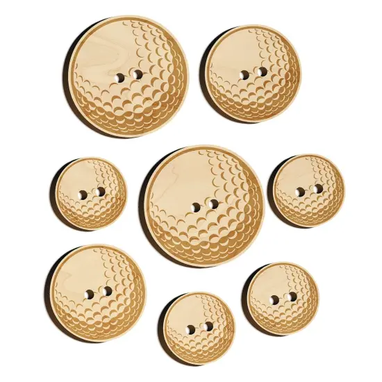 Golf Ball Sports Wood Buttons for Sewing Knitting Crochet DIY Craft {7}