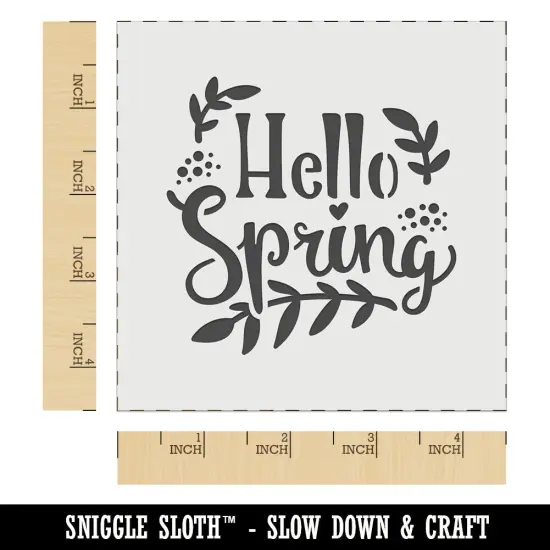 Hello Spring Floral Wall Cookie DIY Craft Reusable Stencil {7}
