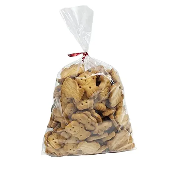 100 Pcs 8 in x 6 in Clear Flat Cello Cellophane Treat Bags Good for Bakery,Popcorn,Cookies, Candies,Dessert, Birthday 1.4mil.Give Metallic Twist Ties! {3}