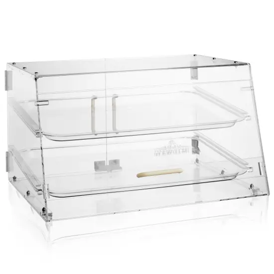 Olde Midway Pastry Display Cases, Commercial Acrylic Countertop Bakery Display Cabinets with Removable Trays {2}