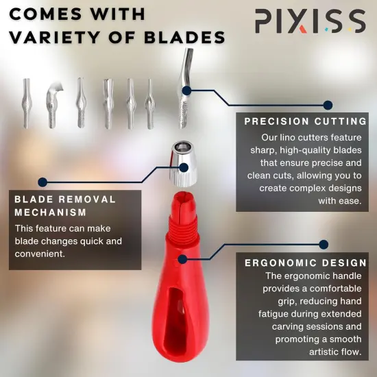 Linoleum Blocks for Printmaking (6pack) and Stamp Carving Tool - Printmaking Supplies for Rubber Stamp Carving Block Printing - Linoleum Carving Tools and lino Rubber Block Stamp Carving kit {2}