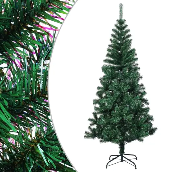 Artificial Christmas Tree with Iridescent Tips Green 4 ft PVC {5}