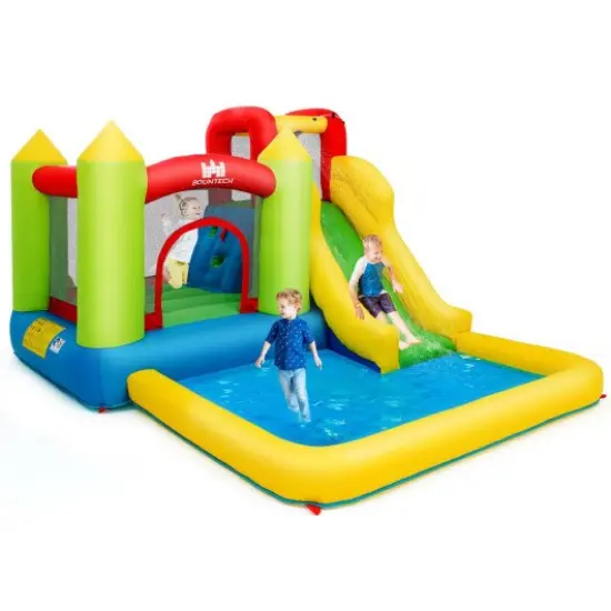 Inflatable Bounce House Water Slide Jump Bouncer without Blower {3}