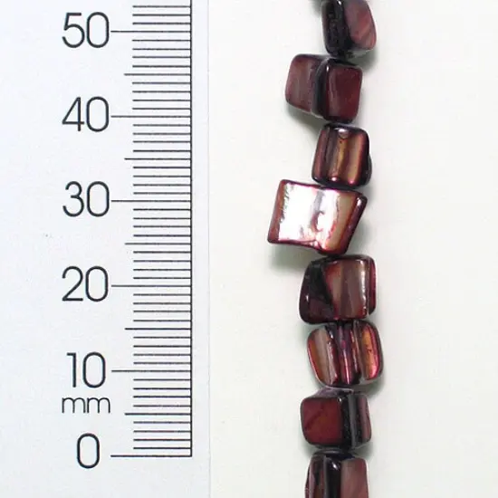 6 Packs of Tinted Shell Nugget Beads - Mauve - 2 x 8" Strand {1}
