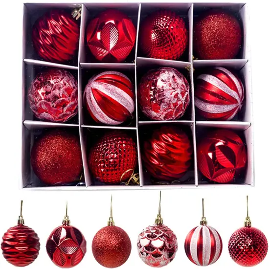 Christmas Tree Ornaments, 34PC Christmas Ball Decoration Silver {2}