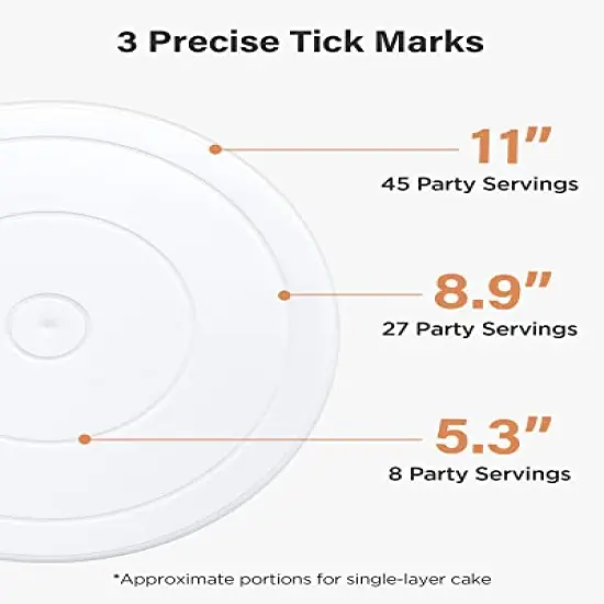 Cake Decorating Kit Baking Supplies Cake Turntable with 2 Frosting Straight Angled Spatula 3 Icing Smoother Scrapers Baking Accessories Tools for Beginners and Pros, White {6}