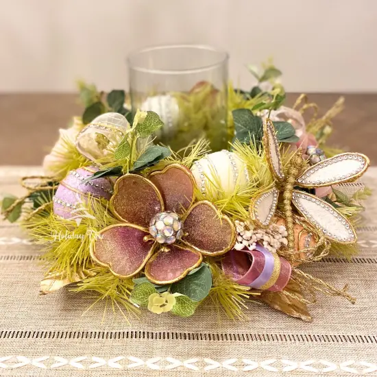 Easter Decorations - Easter Elegant Tabletop Hurricane {2}