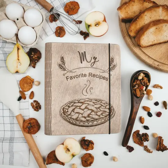 Wood Recipe Book, Family Cookbook Binder, Family Cook Book Wooden by Enjoy The Wood {2}
