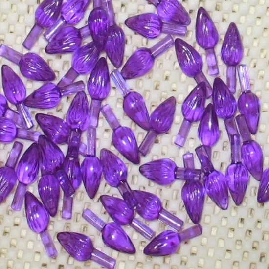 Kitcheniva 25 Pcs Ceramic Christmas Tree Bulbs Lights Purple {1}