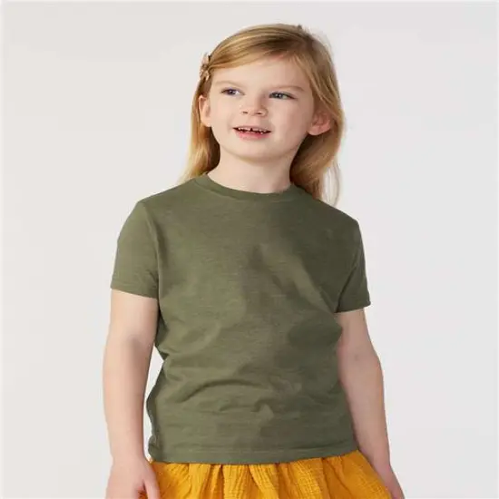 Rabbit Skins&reg; Toddler Fine Jersey Crewneck Short Sleeve Tee - 3321 Vntg military green {1}