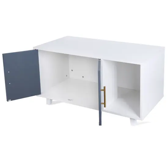 Cat Litter Box Furniture Hidden Pet Crate House Washroom Storage. {3}