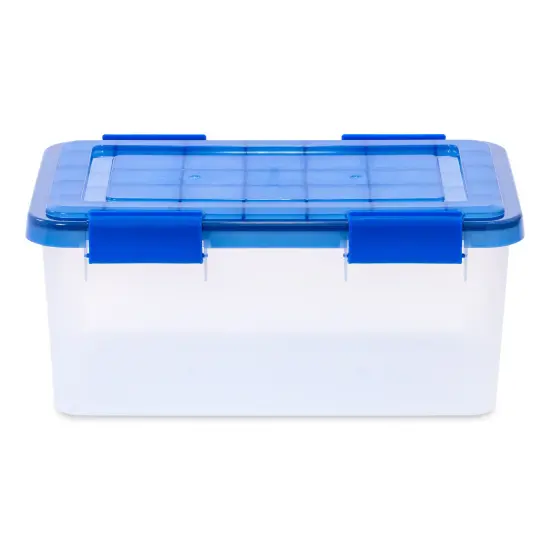 IRIS USA 5Pack 19qt WEATHERPRO Airtight Plastic Storage Bin with Lid and Seal and Secure Latching Buckles {3}