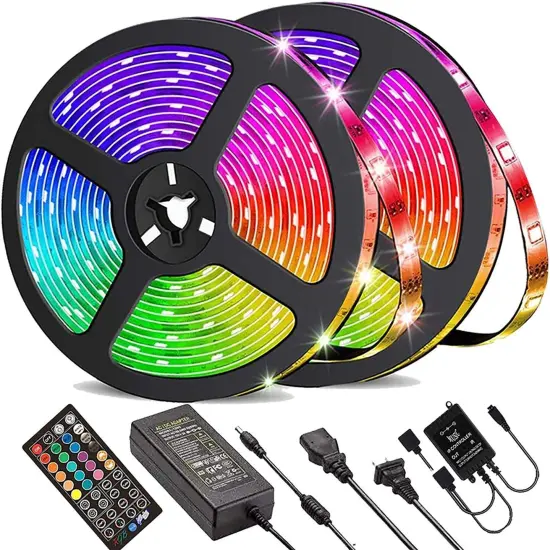 100ft/50ft Music Sync Bluetooth RGB LED Strip Lights with Remote {1}