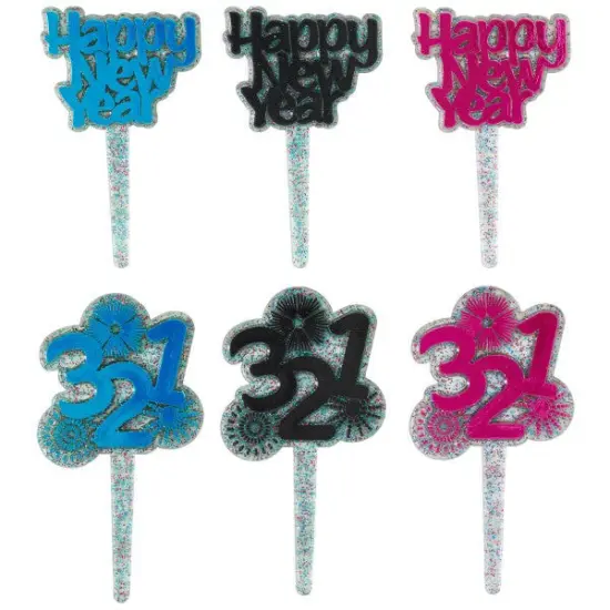 New Year's Countdown Assortment DecoPics&reg; Cupcake Decoration, 12ct {2}