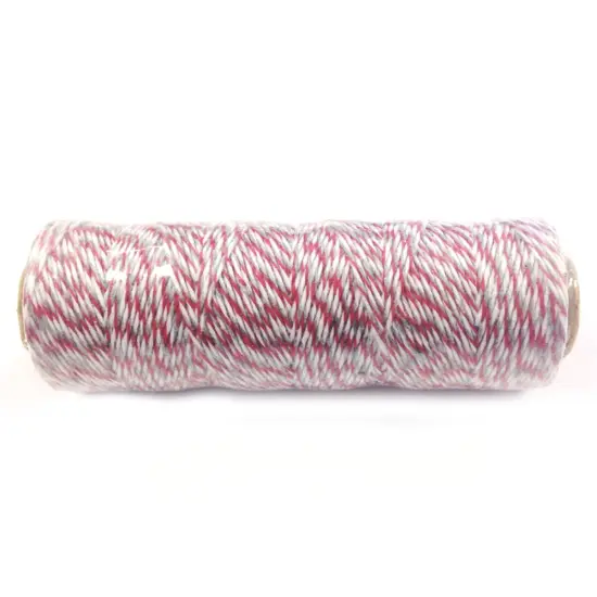 Wrapables Cotton Baker's Twine 4ply 110 Yard, Red and Grey {1}