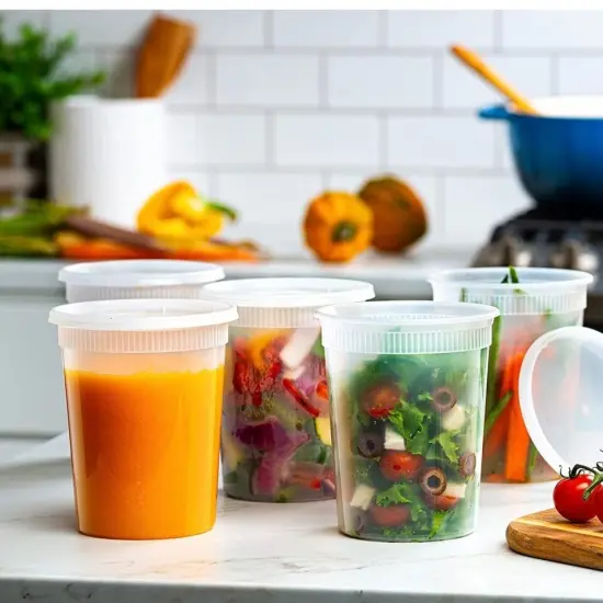 Deli food Microwavable Storage Containers with Lids {3}