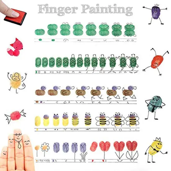 20 Pieces Finger Washable Ink Pads for Kids, Non-Toxic, 20 Color DIY Rainbow Craft Ink Pads for Rubber Stamps, Paper, Wood Fabric, Best Gift for Kids {5}