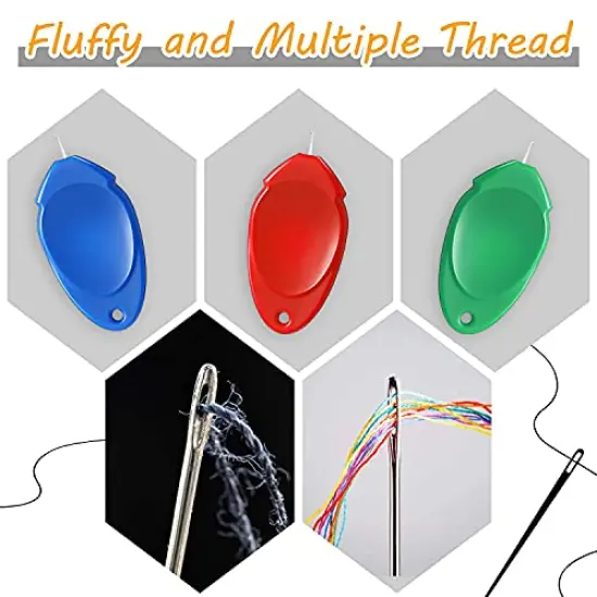 Needle Threaders, Needle Threader Tool, Needle Threaders for Hand Sewing with Clear Box, Simple Needle Threader Great for Needle Work, Sewing Machine, Embroidery, Cross-Stitch, 5 Colors Random {3}