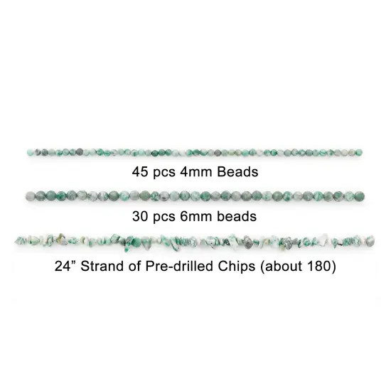 Spotted Jade Natural Gemstone Beads Collection - Value Pack {3}