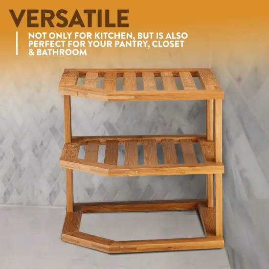 Corner Kitchen Storage Shelf for Organizing Plates and Bowls {3}