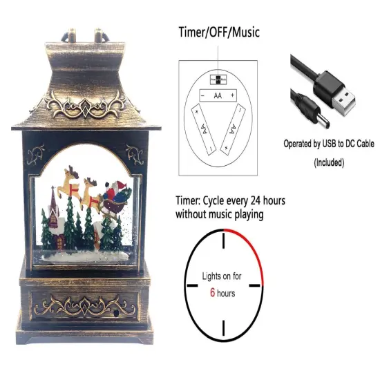 Snow Globe Santa with Reindeer {2}
