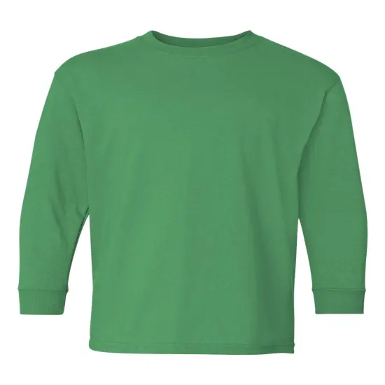 Gildan&reg; Heavy Cotton Youth Long Sleeve Crew-Neck T-Shirt Irish green {1}