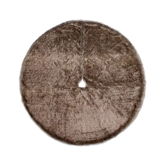 Luxe Wall to Wall Faux Fur Tree Skirt - 48" {2}