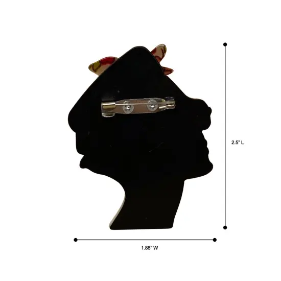 Wrapables Acrylic Fashion Brooch Pin for Sweaters, Coats, Scarves, and Bags, Retro {2}